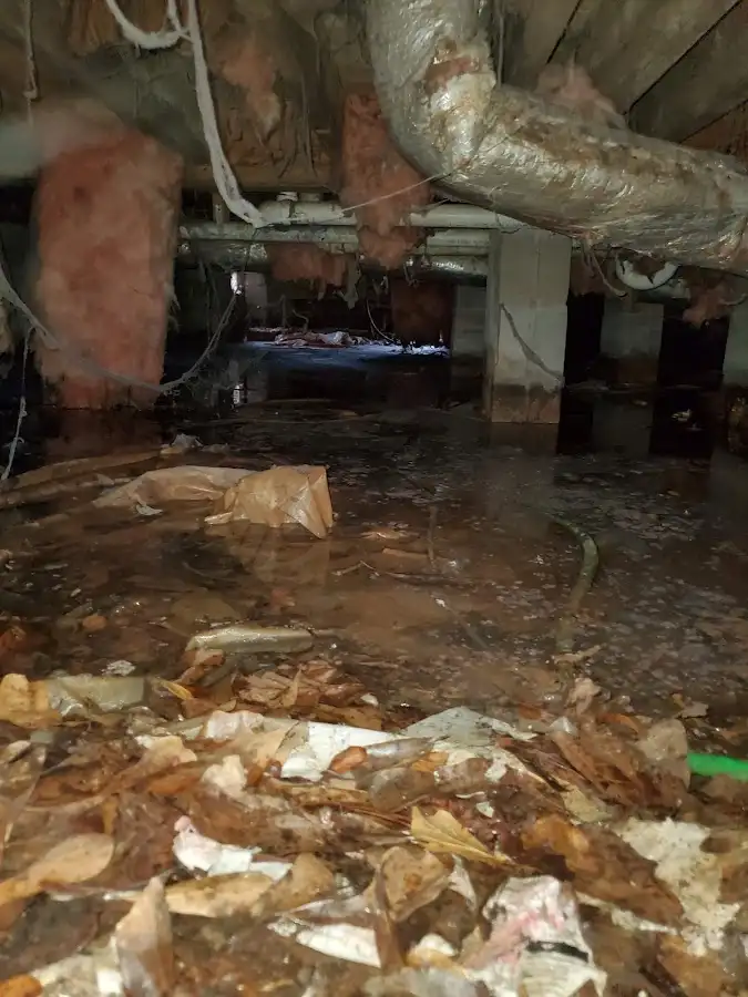 Crawl space flood assessment for Commercial Water Damage Restoration in Pompton Lakes